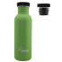 LAKEN Stainless Steel Bottle Basic Steel Black Cap