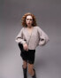 Фото #8 товара Topshop knitted rolled hem cardi in mink