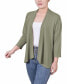 Фото #3 товара Women's Solid 3/4 Sleeve Cardigan