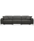 Фото #5 товара CLOSEOUT! Adney 121" 3 Pc Zero Gravity Fabric Sectional with 2 Power Recliners, Created for Macy's