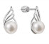 Matching silver earrings with river pearl 21093.1B