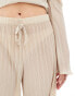 ASOS DESIGN plisse trouser with fluted hem co ord in champagne