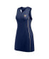 ფოტო #4 პროდუქტის Women's Navy Chicago Bears Studio Boost Athletic Half-Zip Dress