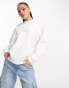 Il Sarto – Oversize-Sweatshirt in Cremeweiß mit Metallic-Logo