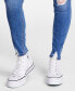 Фото #6 товара Juniors' High Rise Distressed Skinny Ankle Jeans