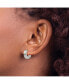 ფოტო #3 პროდუქტის Stainless Steel Brushed and Polished Hinged Hoop Earrings