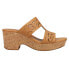 Фото #1 товара Baretraps Blenda Perforated Wedge Womens Beige Casual Sandals BT-S2311037-012-2