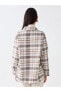 Lcw Modest Ekose Uzun Kollu Oversize Kadın Oduncu Gömlek Ceket