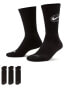 Nike Basketball Everyday unisex 3 pack of socks in black