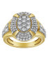 ფოტო #1 პროდუქტის Colosseum Natural Certified Diamond 1.83 cttw Round Cut 14k Yellow Gold Statement Ring for Men