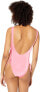 Bikini Lab Women's 189496 Lace Up Side Tie High Leg One Piece Swimsuit Size M