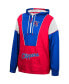 Фото #3 товара Men's Red, Royal LA Clippers Hardwood Classics Highlight Reel Windbreaker Half-Zip Hoodie Jacket