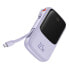 Фото #3 товара Внешний аккумулятор Baseus Qpow 10000mAh с встроенным кабелем USB Type C, поддержкой Quick Charge 22.5W, фиолетовый