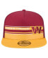 Men's Burgundy/Gold Washington Commanders Half Stripe Trucker 9FIFTY Snapback Hat Burgundy, Gold - фото #2