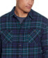 Фото #3 товара Men's Sherpa Lined Flannel Shirt Jacket