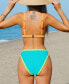 Фото #3 товара Women's Take Me To Tulum Colorblock Cheeky Bikini Set