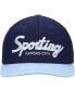 Men's Navy Sporting Kansas City Team Script 2.0 Stretch Snapback Hat