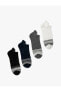 Çizgili Patik Çorap Seti 4’lü Çok Renkli Pamuk Karışımlı