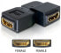 Delock Adapter HDMI female > HDMI female 90° left - HDMI 1.3 - HDMI 1.3 - Black