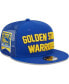 Фото #2 товара Men's Royal Golden State Warriors Stacked Script 9FIFTY Trucker Snapback Hat