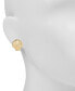 Фото #3 товара Gold-Tone Seashore Shell Stud Earrings