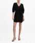 Women's Bow Wrap Dress Черный, 0 - фото #1