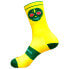 Носки для бега HOOPOE Skully Yellow / Green / Red, EU 36-40 - фото #2