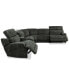 Фото #4 товара Sebaston 6-Pc. Fabric Sectional with 2 Power Motion Recliners and 1 USB Console, Created for Macy's