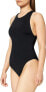 Seafolly 274836 High Neck One Piece Swimsuit Action Back, Active Black, 8 US