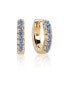 Timeless gold-plated hoop earrings with zircons Ellera SJ-E1066-BLN(YG)