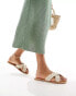 Фото #4 товара ASOS DESIGN Freya plaited cross-strap flat sandals in natural