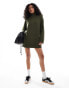 Фото #2 товара ASOS DESIGN roll neck mini dress in khaki