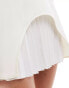 Closet London pleated cap sleeve mini dress in ivory Бежевый, DE 38 - фото #4