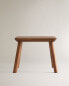 Bevelled acacia stool Коричневый, 33 x 25 x 22 cm - фото #1