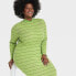 Фото #2 товара Black History Month Women's Long Sleeve House of Aama High Neck Maxi Knit Dress