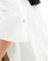 Фото #2 товара New Look long sleeve linen look shirt in white