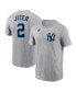 Фото #1 товара Men's Derek Jeter Heather Gray New York Yankees Fuse Name and Number T-shirt