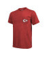Фото #2 товара Men's Threads Red Kansas City Chiefs Super Bowl LVII Champions Running Back Tri-Blend Pocket T-shirt