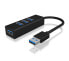 Фото #2 товара ICY BOX 4-port USB 3.0 Hub - USB 3.2 Gen 1 (3.1 Gen 1) Type-A - USB 3.2 Gen 1 (3.1 Gen 1) Type-A - 5000 Mbit/s - Black - Aluminium - Power