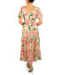 Фото #3 товара Women's Printed Short-Sleeve Midi Dress