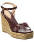 Фото #1 товара Stuart Weitzman Braida Max Leather Wedge Espadrille Women's Brown 9.5