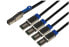 Фото #1 товара Overland-Tandberg 2M external SAS 4-way fanout cable – mini-SAS HD (SFF-8644) to (4x) mini-SAS (SFF-8088) - 2 m - SFF-8644 - 4 x SFF-8088 - Straight - Straight - Black