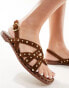 Фото #4 товара schuh Thelma slingback studded sandals in tan leather