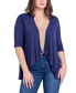 Women's Open Front Elbow Length Sleeve Cardigan Sweater