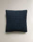 Waffle-knit cushion cover