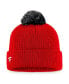 Фото #3 товара Men's Red Chicago Blackhawks Team Cuffed Knit Hat with Pom