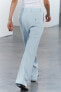 Zw collection linen blend straight-fit trousers