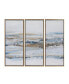 Фото #1 товара Canvas Landscape Framed Wall Art with Gold-Tone Frame Set of 3, 20" x 39"