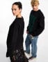 Weekday Unisex Fabian graphic jumper in black exclusive to ASOS