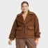 Фото #1 товара Women's Faux Utility Jacket - A New Day Brown XXL